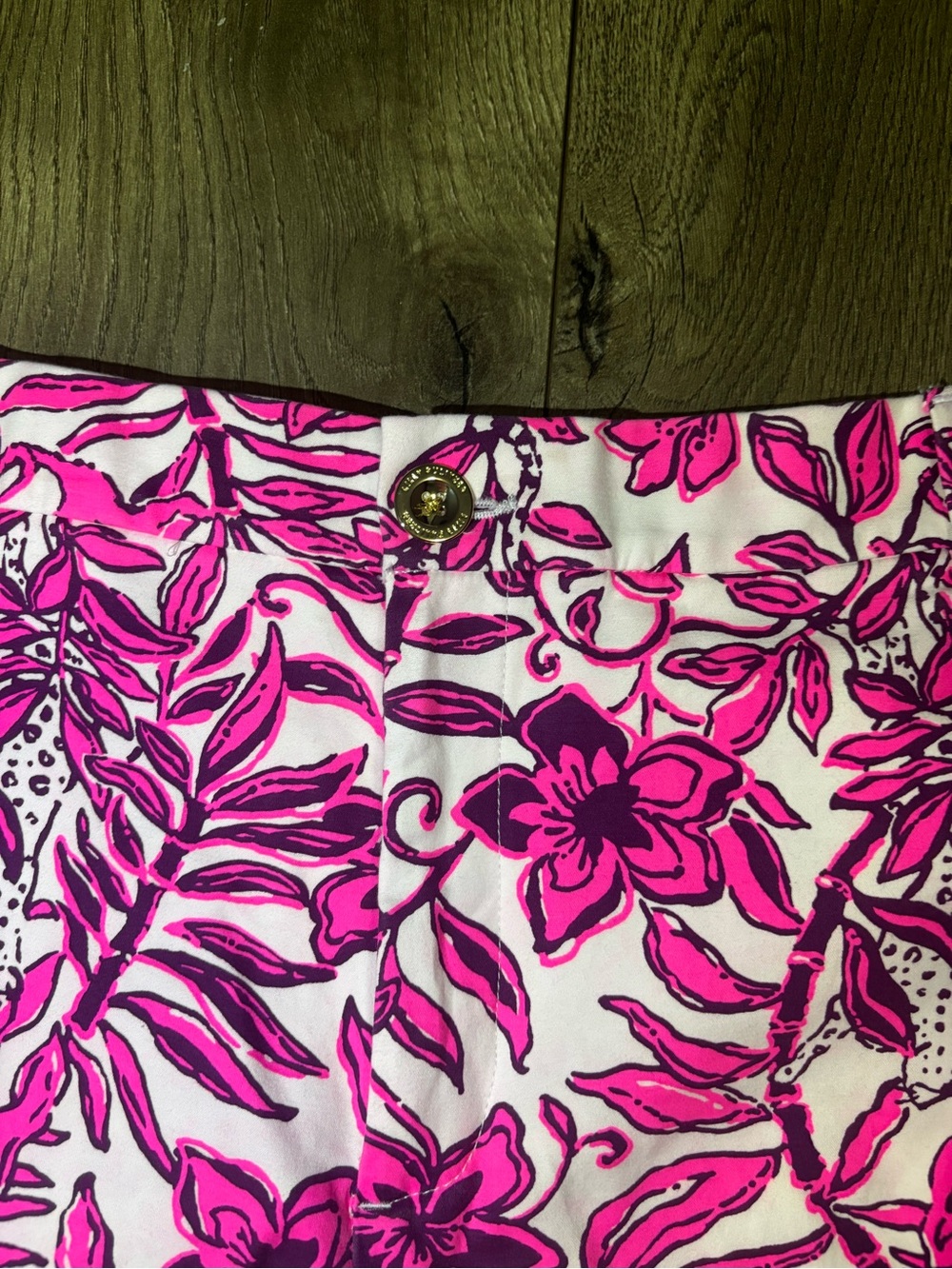 Lilly Pulitzer Hot Pink Floral Print Bermuda Shorts - Picture 2 of 8